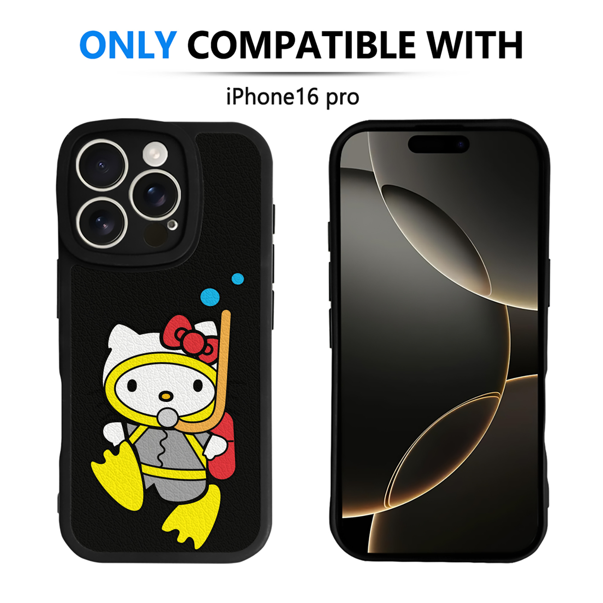 （画像用） Hello Kitty ハローキティ 【iPhone 16シリーズ対応】シリコンスマホケース（レザー調） 材質：シリコン